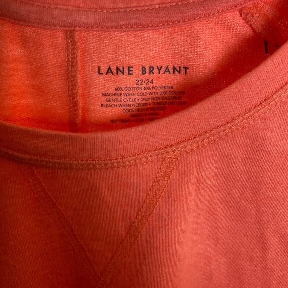 Lane Bryant Coral Pink Short Sleeved T Shirt size 22/24 NWT - Picture 8 of 9